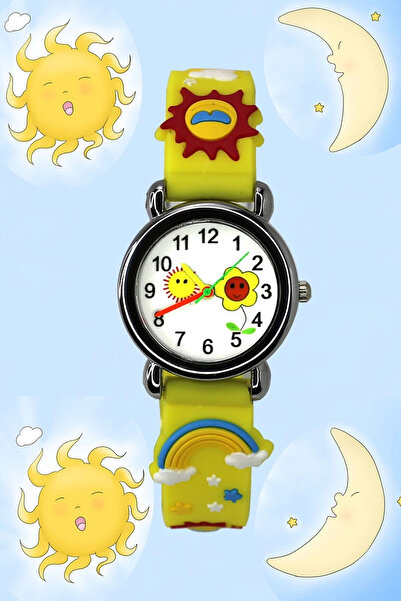 sezerekspres Children's Wristwatch with Sun Moon Pattern (YELLOW)12008