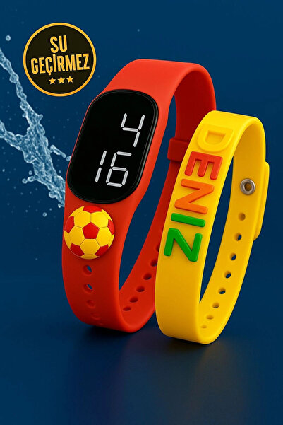 sezerekspres Çocuk Kol Saati Dokunmatik Led Su Geçirmez Ve Bileklik ( Sarıkır...