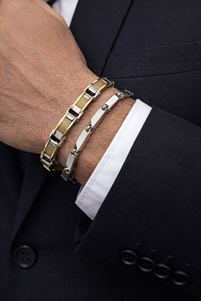 Naviforce çift taraflı kullanımlı erkek çelik bileklik