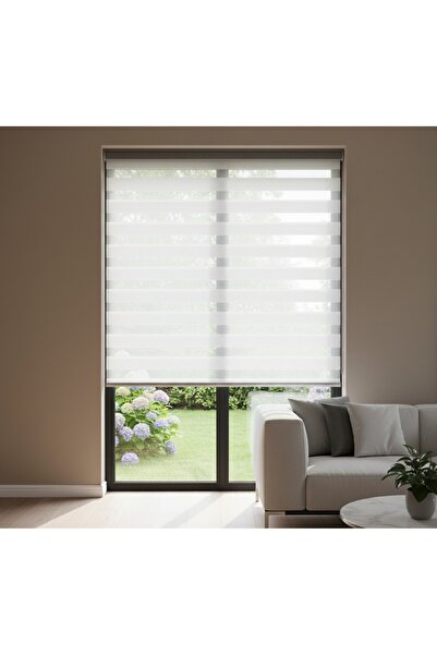 destello by tk Beyaz Zebra Stor Perde | Işık Geçirgen Ayarlı | Şık ve Modern ...