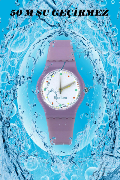 sezerekspres Çocuk Kol Saati Su Geçirmez Rodium Analaog (2219)-(lila)