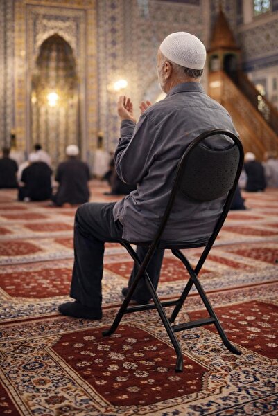 HASTUNÇ Hastunç- Katlanır Sandalye Sırtlı Cami Namaz Taburesi
