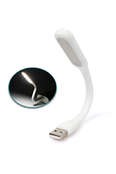 Genel Markalar Usb Led Lamba Beyaz Renk Işık Portatif Taşınabilir Gece Lambas...