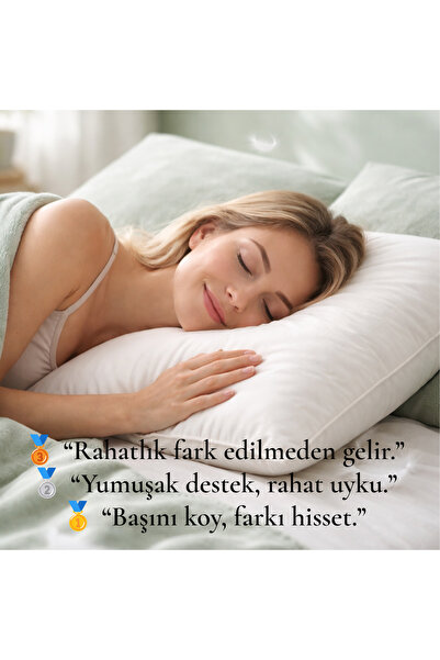 Armegeda Kaz Tüyü Yastık Ergonomik,Doğal Konfor, Sağlıklı, Rahat Uyku