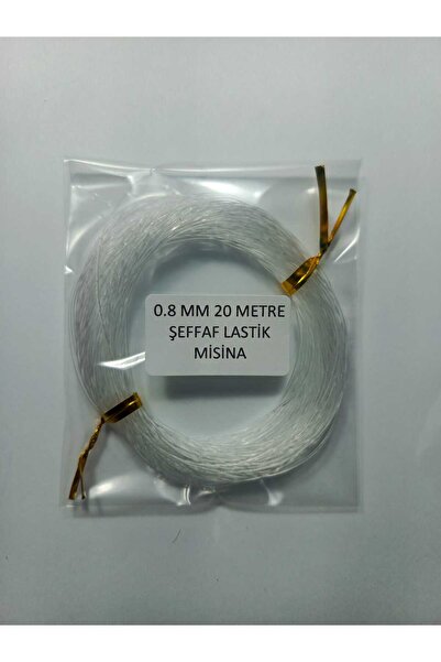 Eskişehir hobi sanat 0,8 mm Διαφανές λαστιχένιο νήμα 20 μέτρων Βραχιόλι Tasbi...