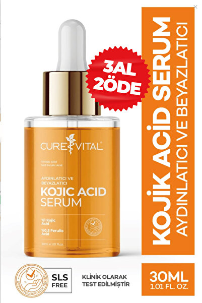 CureVital Kojik Asit Serum Zerdeçal Özlü Leke ve Kırışıklık Karşıtı Aydınlatı...