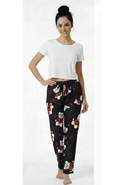 noend Women's Pajama Bottoms Winter Relaxed Fit Soft Textured Colorfast Velve...