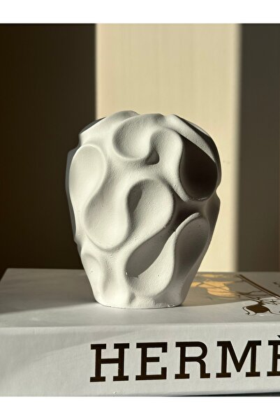 DOAHOMECONCEPT Dalgalı Dokulu İskandinav Bohem Tarz Modern Dekoratif Vazo