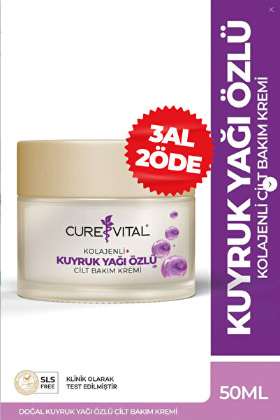 C&V CureVital Kuyruk Yağı Kolajen İçerikli Nemlendirici Yaşlanma Karşıtı Bakı...