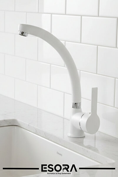 ESORA صنبور المطبخ بالوعة البجعة البيضاء فينوس