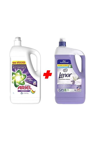 Ariel Pachet detergent rufe Universal 5L + balsam Lenor Profesional 5L