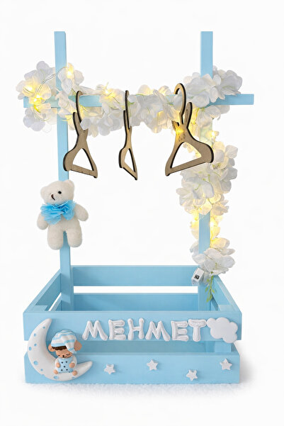 HEDİYE724 40 uçurma sepeti anne bebek hediyelik TETZE HALA SEPETİ LEDLİ3 ADET...