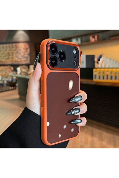 Choice iPhone17 Pro tpu Bundle1 Orange إطار عدسة معدني شبه شفاف فاخر وعالي ال...