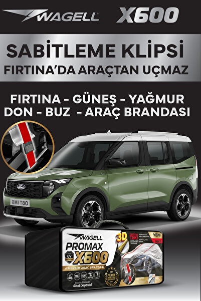 Budge Ford Transit Courier 2025 Üzeri (yeni kasa) - X600 KLİPSLİ 4 MEVSİM Ara...