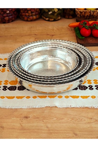 modabakir Copper Deep Serve Plate Bowl 24 cm