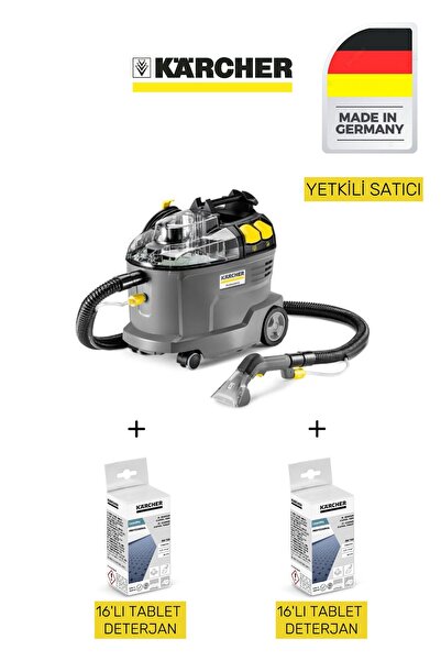 Karcher yüzeylerde leke çıkarma için güçlü temizlik Puzzi 8/1 Halı koltuk yık...