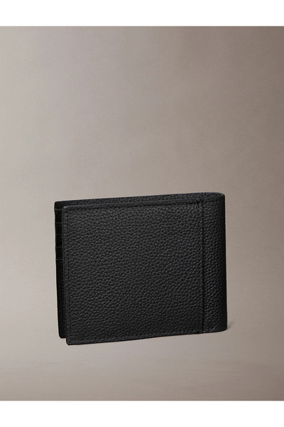 Calvin Klein Erkek Deri Nakit Ve Kart Bölmeli Düz Siyah Cüzdan LV04D1062G-UB1