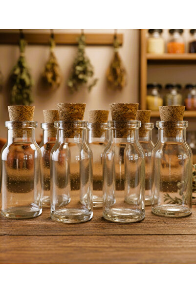 junibeliw 5Pcs 15ml White Cap Transparent Mini Glass Bottle Multi-Purpose Sho...