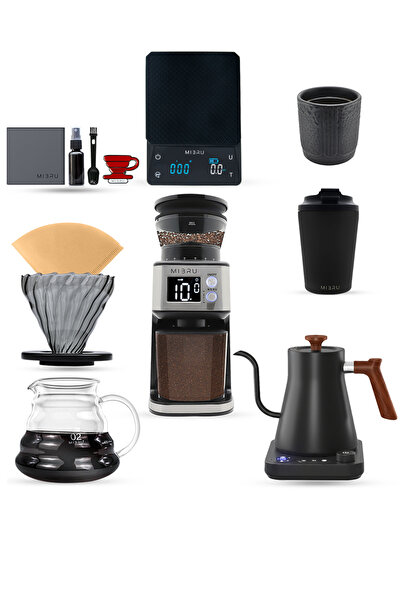 MIBRU مجموعة ملحقات القهوة V60، مجموعة تحضير القهوة الكاملة V60، 12 أداة قهوة...