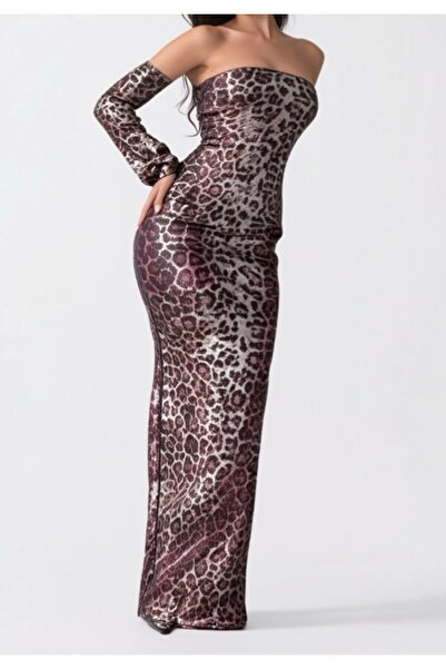 hipnoz butik Γυναικείο μακρύ φόρεμα με παγιέτες