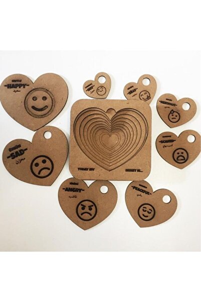 Moon Beavers لعبة الرموز التعبيرية الخشبية التعليمية