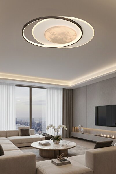 ESSLİGHT FULLMOON 50 CM PLAFONYER 3 BOYUTLU 3 IŞIK MODLU SALON MUTFAK YATAK O...