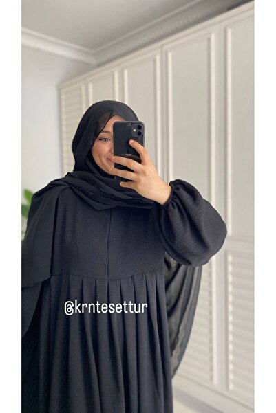 Hijab فستان أيروبين وعباية خمار حج عمرة شيفون أنيقة