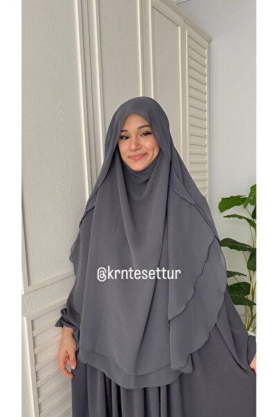 Hijab فستان أيروبين وعباية خمار حج عمرة شيفون أنيقة