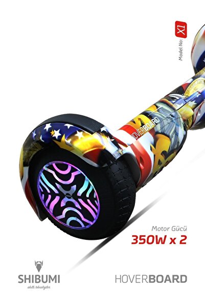 SHIBUMI Elektrikli Kaykay Hoverboard 350 Watt Kırmızı Beyaz Garantili Lityum Pil