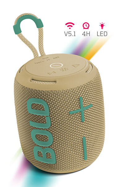 POWERWAY Bold Haki Taşınabilir Ses Bombası Kablosuz Bluetooth Hoparlör Speake...