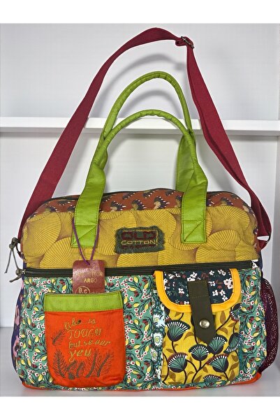 Old Cotton Vintage Casual Multicolor Small Travel Travel Shoulder Handbag 31C...