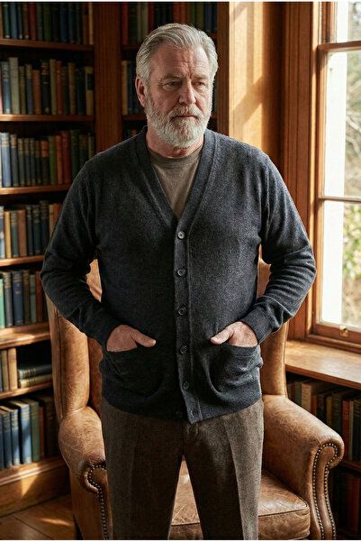 Trikolay Erkek Antrasit Büyük Beden Hırka Ry212205