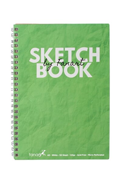 Fanart Academy Sketch Book Eskiz Çizim Defteri 120 Gr Spiralli 50 Yaprak A6 Y...