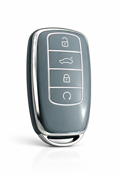 BARKAS ELEKTRONİK Chery Tiggo 8 Pro Smart - حافظة مفاتيح باللون الأزرق الفضي