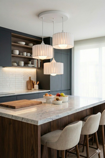 Findify Store Bohem Beyaz Üçlü Sarkıt Avize Ayarlanabilir Kablolu Rustik Ampu...