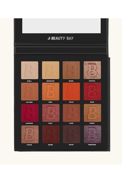 Beauty Beauty Bay 16-Color Eyeshadow Palette - Fiery