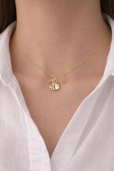 sirius jewelry 925 Gümüş | Bal Arısı Bereket ve Şans Kolyesi