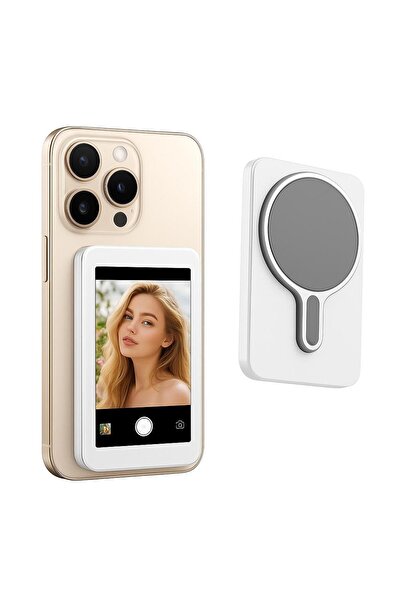 NOAMAG Monitor magnetic pentru selfie și vlog – compatibil iPhone & Android Alb