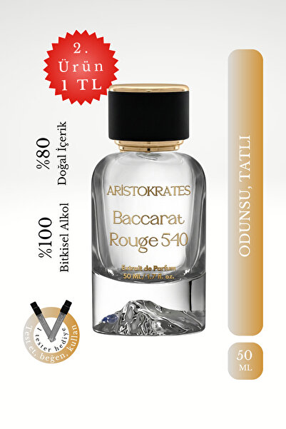 Aristokrates Baccarat Rouge 540 Unisex Extrait de Parfüm 50 ML | Odunsu Tatlı...