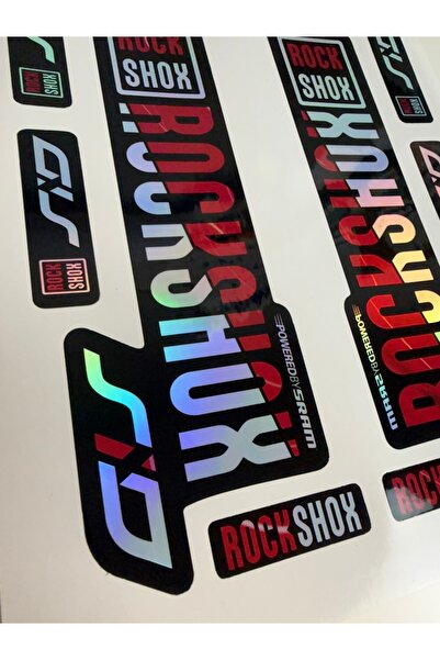 cakaybu RockShox Maşa Sticker | Bisiklet Ön Çatal Stickerı | 10 PARÇA ETİKET