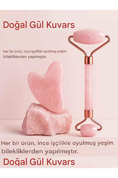 FLF WLASS Doğal Yeşim Taşı ve Gua Sha Seti - Yüz, Boyun, Yanak İnceltme, Kırı...