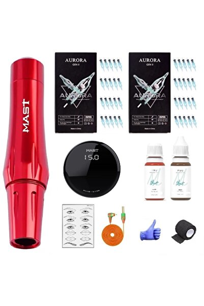 Genel Markalar Mast P30 Kalıcı Makyaj Cihazı Seti, Boya ve 1001RL İğne
