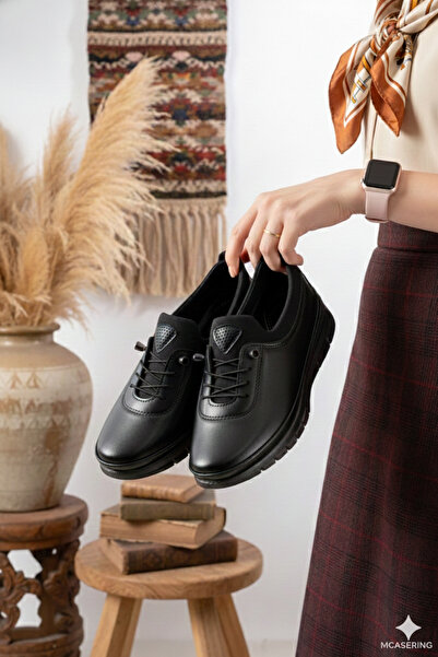 MCASERING Geniş Kalıp Ortopedik Topuk Dikenine Karşı Fuspetli Günlük Pu Deri ...