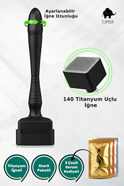 ELAMOUR إبرة قابلة للتعديل مصنوعة من التيتانيوم 140 (0.25-3.0 مم) - مع هدية س...