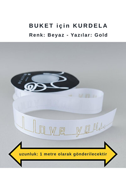 COLORPAK Çiçek Buketi için kurdele (1 metre uzunluk) 2,5 cm en