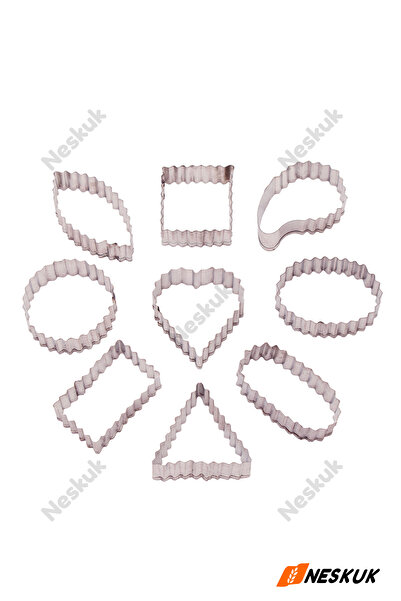 Neskuk 9-Piece Metal Cookie and Dessert Mold Set / Cookie Mold