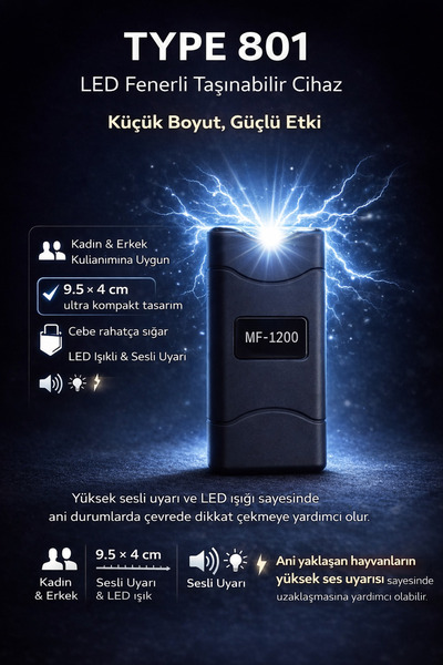 özkurt ticaret Type 801 şarjlı el feneri koruma cihazı