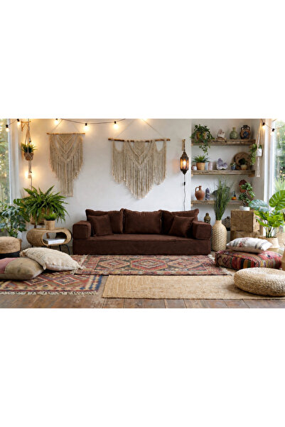 puffiber Şark Köşesi,Yer Minderi,Oturma Grubu,Balkan Oturma Grubu Kadife Kumaş