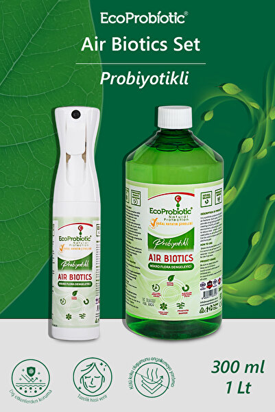 EcoProbiotic Airbiotics Probiyotikli Mikro Flora Dengeleyici Sprey 300ml 1lt Set