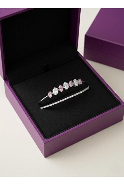 Xido سوار من الفولاذ مرصع بحجر الزركون الكريستالي الوردي مع علبة، هدية للأحبا...